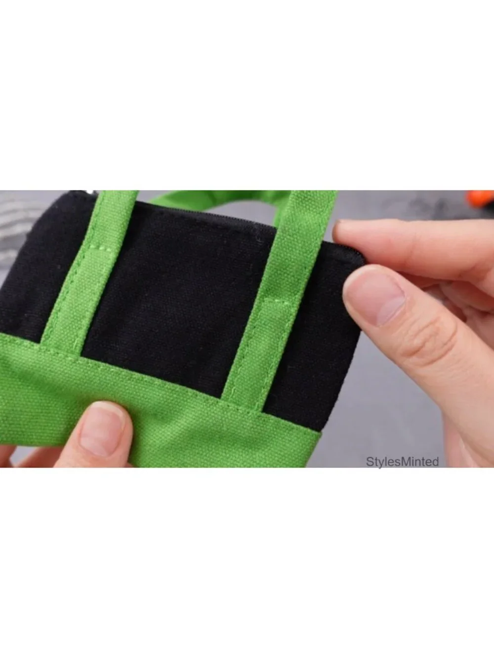 Mini Tote Bag Keychain Set Polyester Keychain Pouch Small Backpack Charm